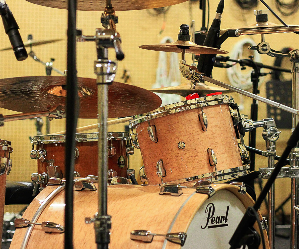 Fairbridge Village - Drum set inside a studio